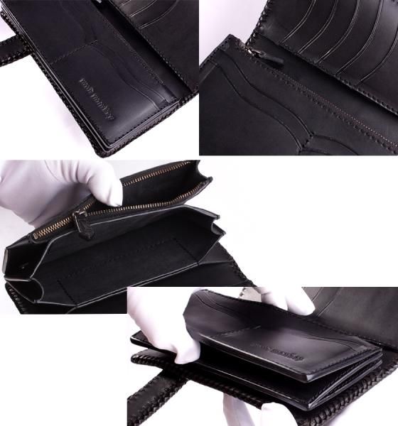 クロコダイル 長財布 クラウンホーンバック・ブラック/コンチョ クロコダイル 長財布 クラウンホーンバック・ブラック/コンチョ
