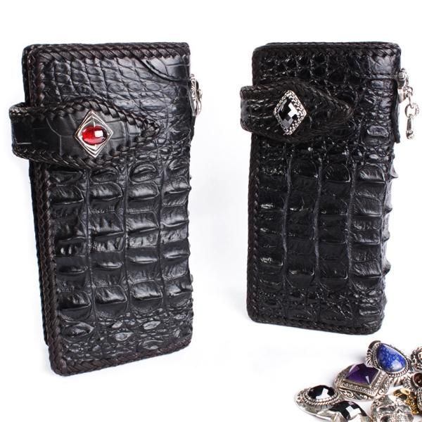 クロコダイル 長財布 背面ホーンバック・ブラック/コンチョ 限定 クロコダイル 長財布 背面ホーンバック・ブラック/コンチョ 限定