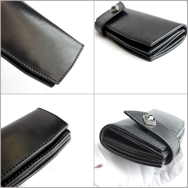 バイカーズウォレット 栃木レザー ヌメ革黒 長財布 KATANA バイカーズウォレット 栃木レザー ヌメ革黒 長財布 KATANA