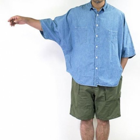 H.UNIT STORE LABEL Chambray Dolman Short Sleeves Shirt