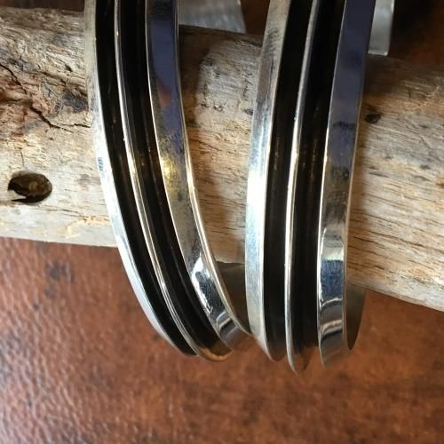 Tom Hawk “Silver Double-Line Bangle Tom Hawk “Silver Double-Line Bangle