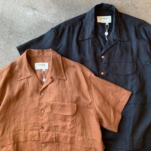 ANACHRONORM Chambray Open Collar Shirt [Dk.INDIGO] - Fresh