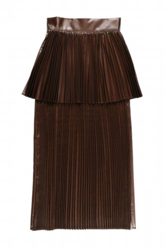 BELPER ”GLOSSY PLEATED SKIRT” - Tribeca