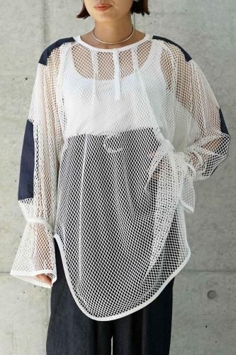 RUMBLE RED “Commando Mesh Blouse” - Tribeca