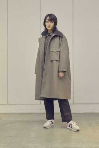 H.UNIT Melton gascape coat