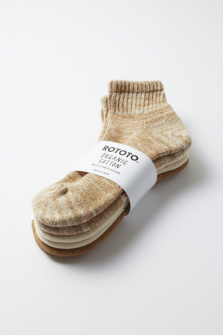 RoToTo “ORGANIC DAILY 3 PACK ANKLE SOCKS” 