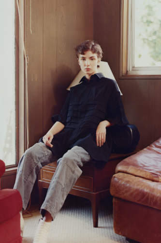 ベルパー BELPER TUCKED SHIRTS タックシャツ ブラウス 白