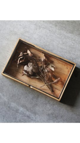“Rectangle Wooden Box With Glass Lid”の商品画像
