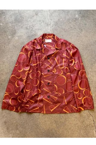 77circa “original print luster processing open collar shirt jacket”