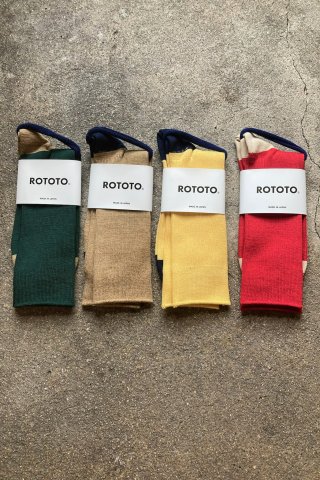 ROTOTO “ORGANIC COTTON ＆ RECYCLE POLYESTER RIBBED CREW SOCKS”