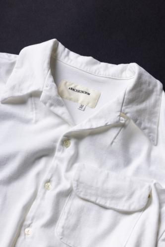 ANACHRONORM “KNIT S/S TUCK OPEN COLLAR SHIRT” - Tribeca
