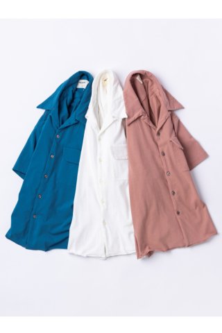 ANACHRONORM KNIT S/S TUCK OPEN COLLAR SHIRTɤξʲ