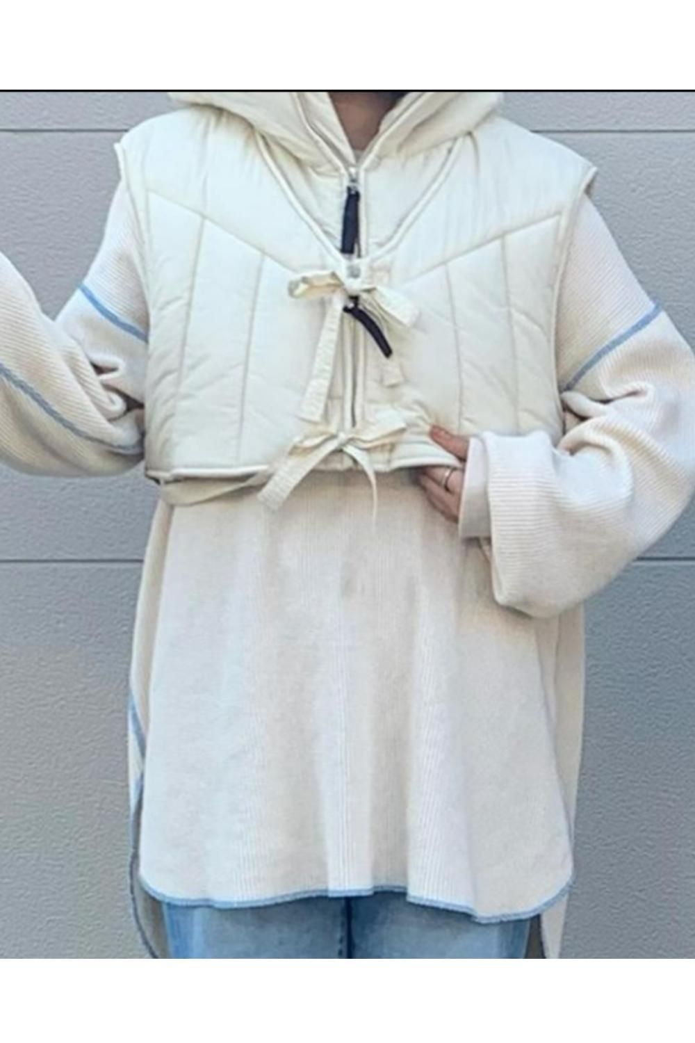 77circa × wild things “77circa separate hood padding life vest