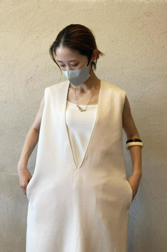 KENJI HIKINO “V-neck Jersey Dress” - Tribeca