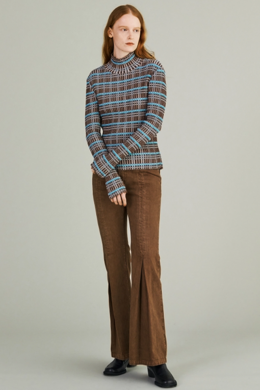 MURRAL  Monk's belt rib knit top