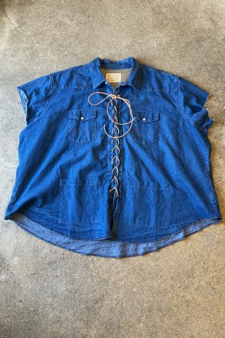 77circa “circa make lace up denim western shirt” の商品画像