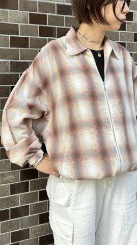 H.UNIT Ombre check zip jacketɤξʲ