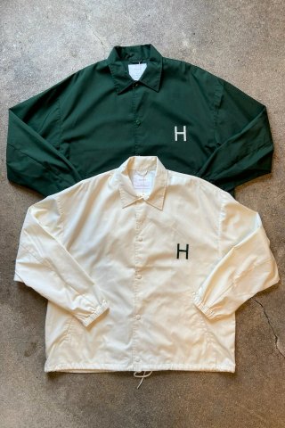 H.UNIT T/C poplin H patch coach jacket