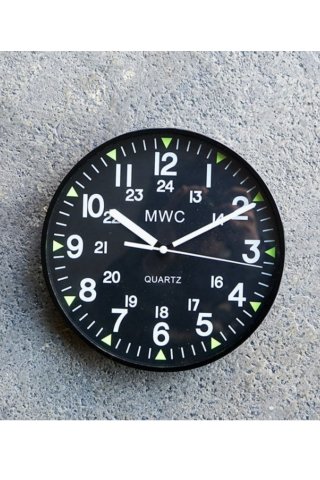 MWC Military Pattern 12/24 Hour Wall Clock