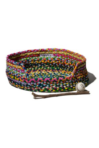 PUEBCO RECYCLED FABRIC BRAIDED PET BED