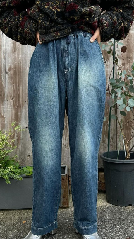 H.UNIT Denim easy pants (Used wash)
