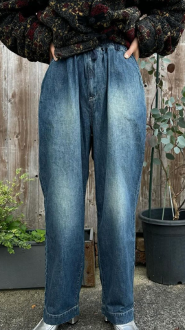 H.UNIT Denim easy pants (Used wash)ɤξʲ