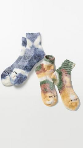 ROTOTO HEMP/ORGANIC COTTON PILE ANKLE SOCKS (TIE DYE)ɤξʲ