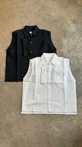 Honnete “Sleeveless Shirts_Highcount Crushed Cotton” (予約商品)の商品画像