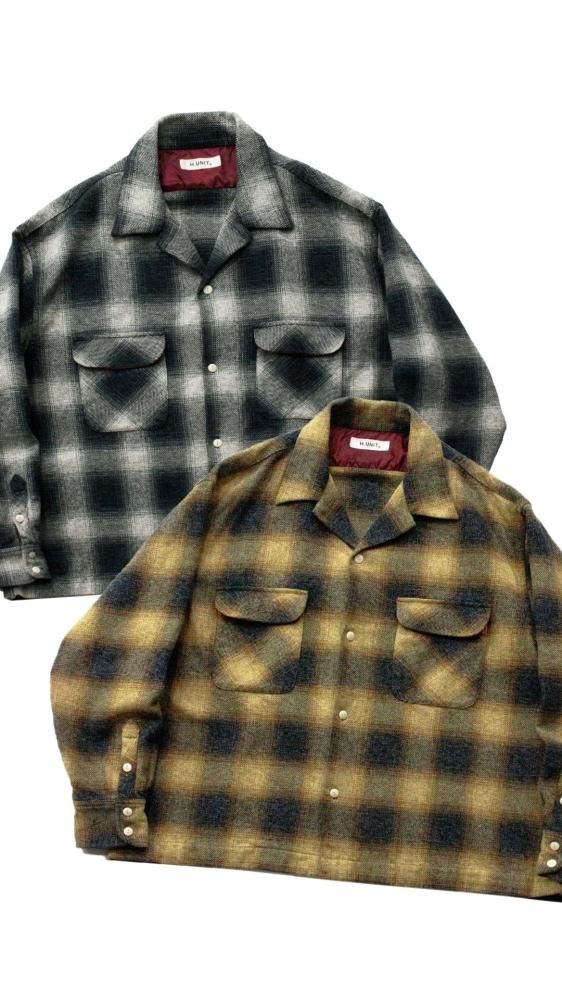 H.UNIT “Ombre check open collar long sleeves shirt”- Tribeca H.UNIT “Ombre check open collar long sleeves shirt”- Tribeca