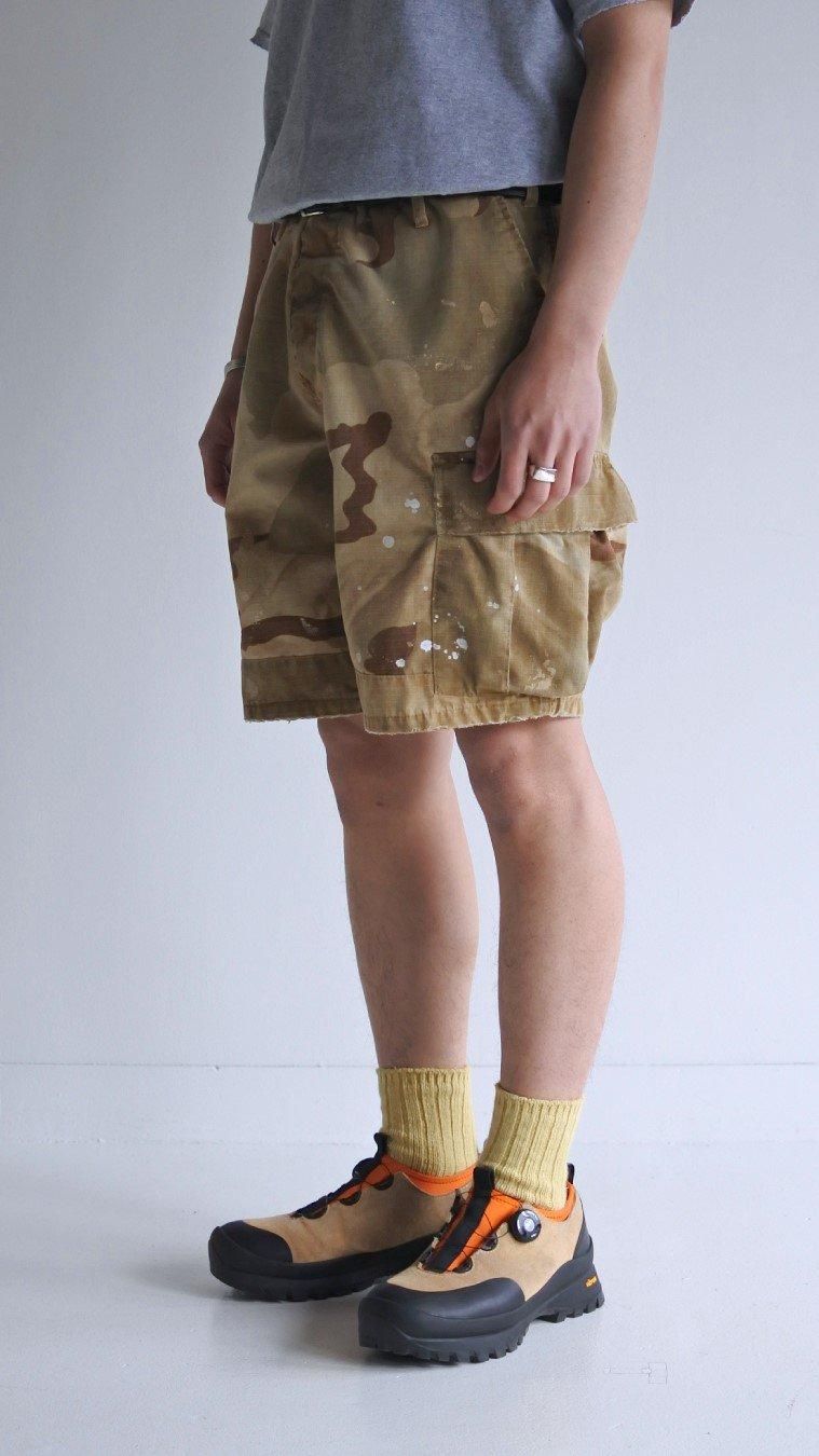 ANACHRONORM “DIRTPAINT DESSERT CAMO SHORT PANTS” - TRIBECA ANACHRONORM “DIRTPAINT DESSERT CAMO SHORT PANTS” - TRIBECA
