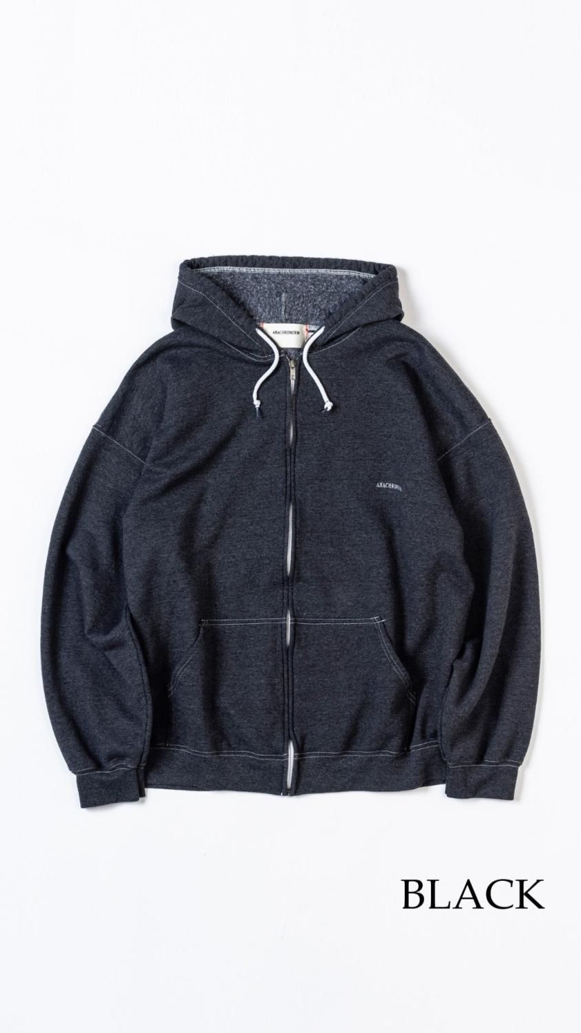 ANACHRONORM ダークグレー ジップアップパーカー ANACHRONORM “DYED 50/50 FULLZIP PARKA - Tribeca（トライベカ