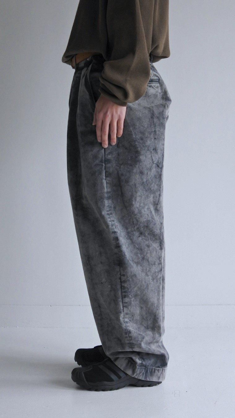 ANACHRONORM サルファー染め ペインター イージーパンツ ANACHRONORM SULFUR DYED DUCK PAINTER EASY PANTS GRAY BLACK
