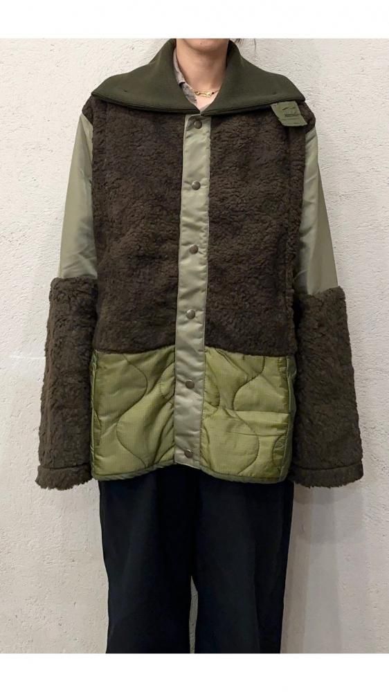 77circa “circa make cutback boa & quilting wide jacket 77circa “circa make cutback boa & quilting wide jacket