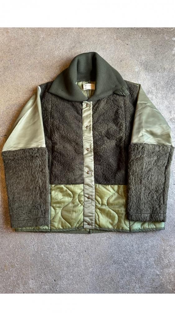 77circa “circa make cutback boa & quilting wide jacket 77circa “circa make cutback boa & quilting wide jacket