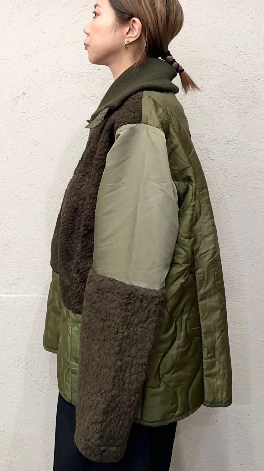 77circa “circa make cutback boa & quilting wide jacket