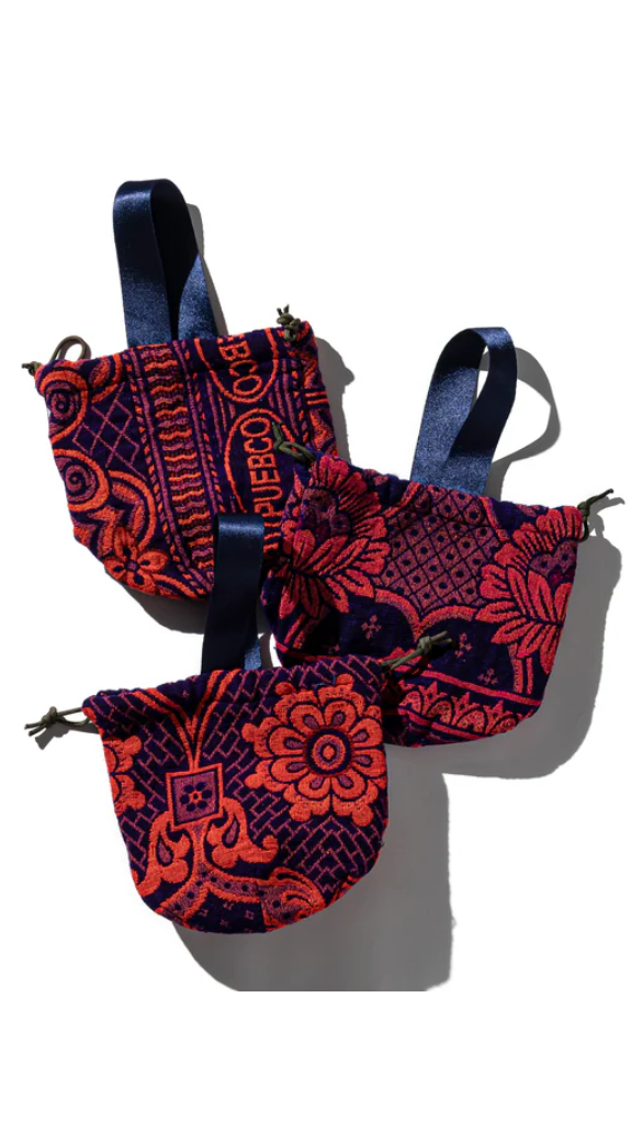 PUEBCO “JACQUARD FABRIC DRAWSTRING BAG” - Tribeca
