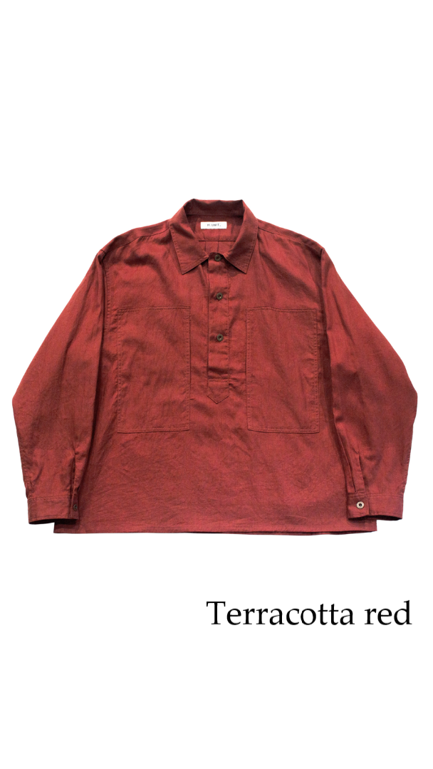 H.UNIT “C/L viyella pullover long sleeves shirt” - Tribeca