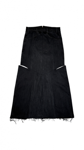 25SSͽʡ 77circa circa make four cutback bias slit denim skirt (2ͽͽ)ξʲ