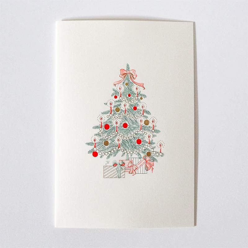 クリスマスカードの額 楽天市場】【在庫限りで終了】箔押し 六角形カードセット 京の