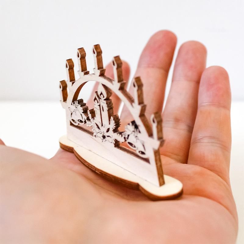 【美品】ミューラー社　シュヴィブボーゲン　アーチ型キャンドルスタンド 木のおもちゃ カルテット / シュビップボーゲン(アーチ型