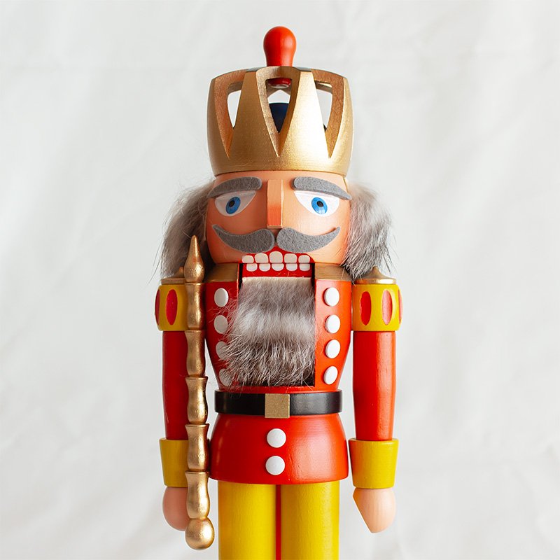 Olaf Kolbe コルベ くるみ割り人形 王様 赤 透かし王冠 30cm