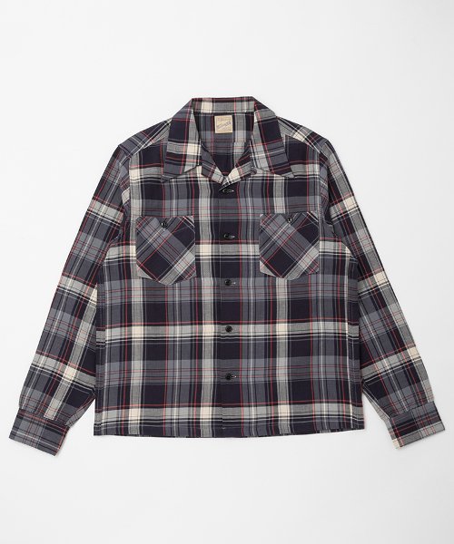 <img class='new_mark_img1' src='https://img.shop-pro.jp/img/new/icons20.gif' style='border:none;display:inline;margin:0px;padding:0px;width:auto;' />RAGTIME PLAID LONG POINT OPEN SHIRTS L/S