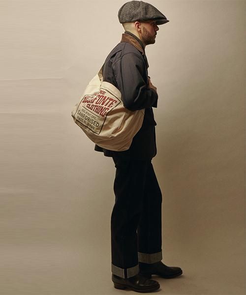 RAGTIME HERRINGBONE NEWSPAPER BAG (RAGTIME CLOTHING SANFORIZED