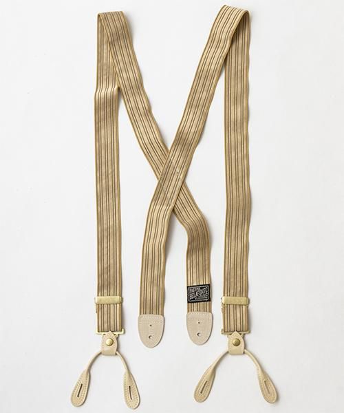 RAGTIME BRACE SUSPENDERS (IVORY LEATHER x GOLD SNAP RAGTIME BRACE SUSPENDERS (IVORY LEATHER x GOLD SNAP