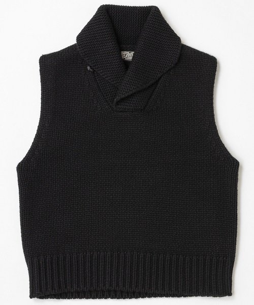 RAGTIME　ROLL COLLAR LOW GUAGE KNIT VEST - 【公式サイト】ONLINE  STORE｜BELAFONTE(ベラフォンテ)