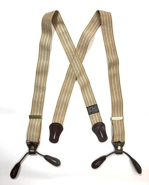 RAGTIME BRACE SUSPENDERS (BROWN LEATHER x GOLD SNAP RAGTIME BRACE SUSPENDERS (BROWN LEATHER x GOLD SNAP