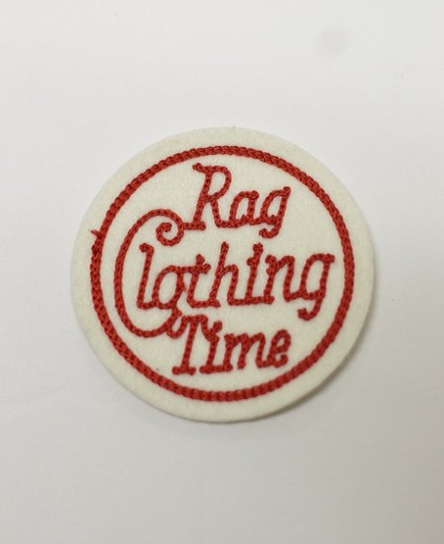 RAGTIME CHAIN FELT PATCH (RTC CIRCLE) RED EMBROIDERY