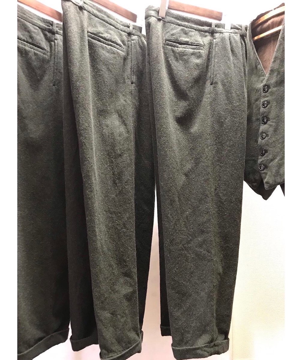 <img class='new_mark_img1' src='https://img.shop-pro.jp/img/new/icons14.gif' style='border:none;display:inline;margin:0px;padding:0px;width:auto;' />RAGTIME TLT 2TACK RAG AGED TROUSERS　HEAVY WOOL-C HERRINGBONE