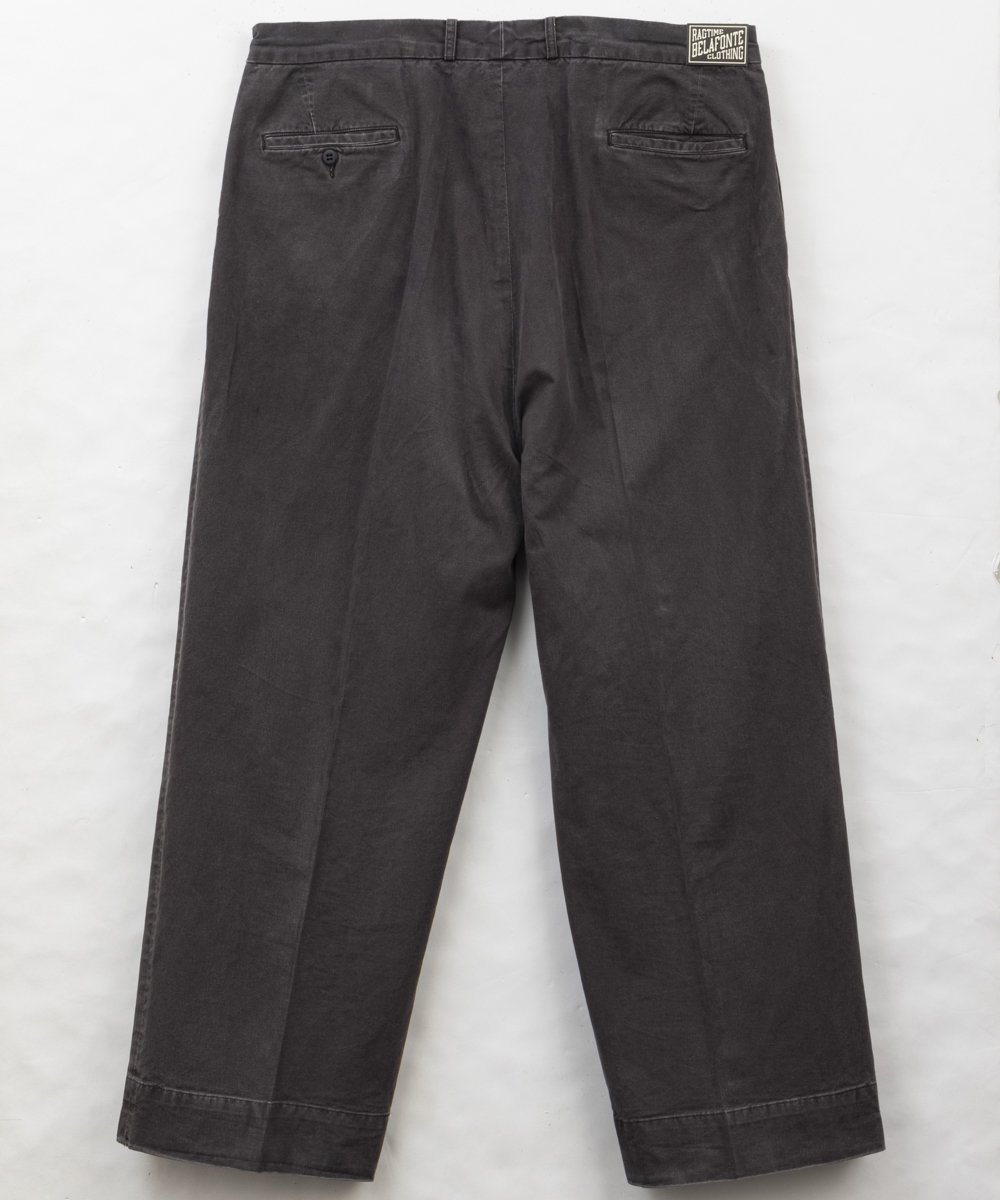 RAGTIME TLT 2TACK TROUSERS AGED TWILL (CHINO SMOKE BLACK) - 【公式
