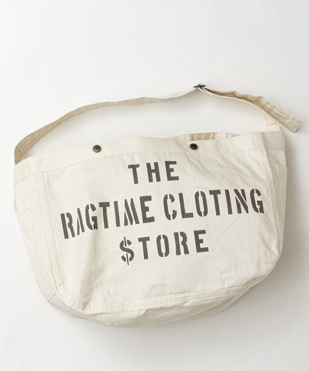 <img class='new_mark_img1' src='https://img.shop-pro.jp/img/new/icons20.gif' style='border:none;display:inline;margin:0px;padding:0px;width:auto;' />RAGTIME NEWSPAPER BAG  HERRINGBONE COTTON STENCIL